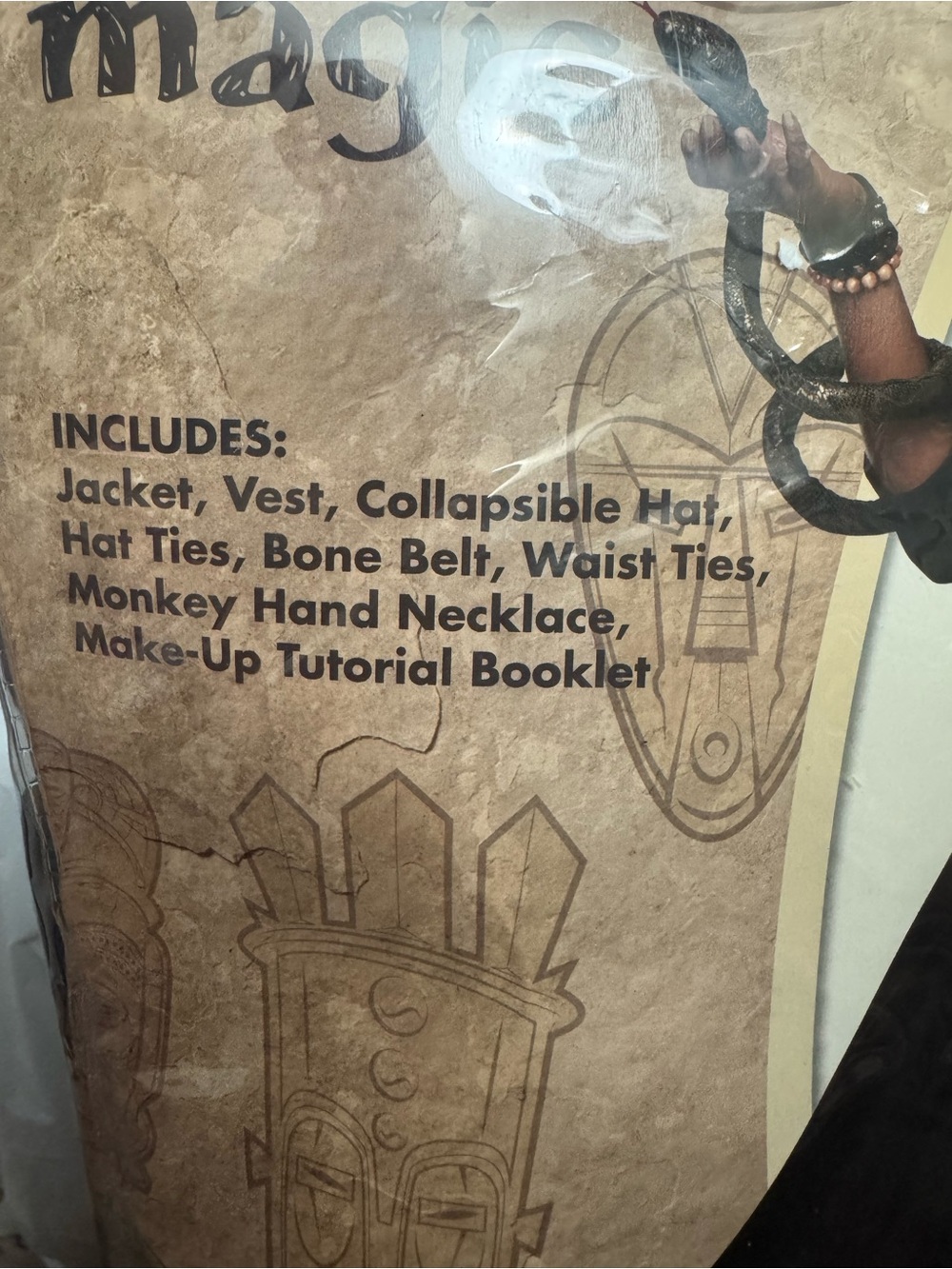 Adult Voodoo Halloween costume size XL and wig - Picture 7 of 11